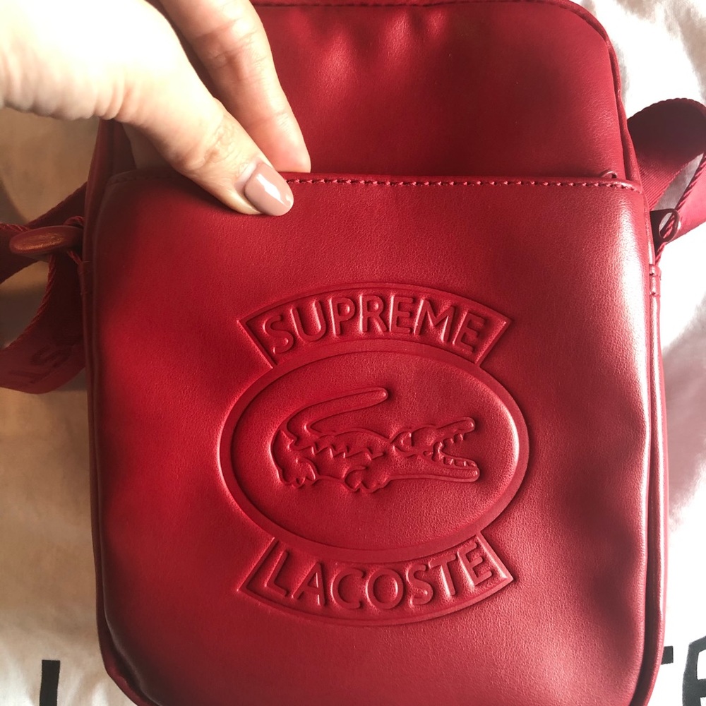 Supreme x Lacoste collab shoulder bag